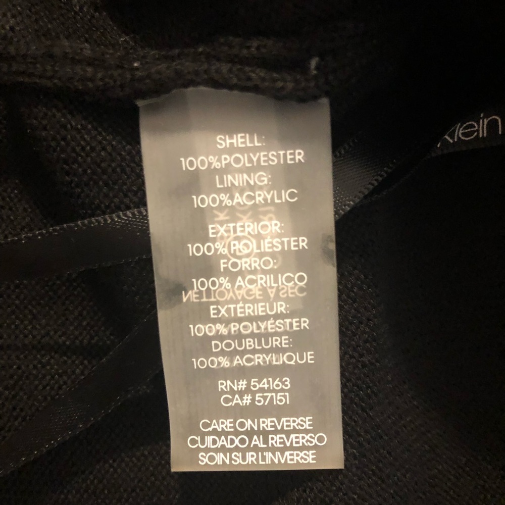 Calvin Klein Faux Black Fur Jacket! Size Medium! - Picture 6 of 6